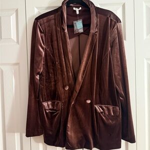 Maurices Rich Brown Velvet Blazer